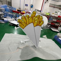 Enseigne lumineuse LED double face à lame, étanche IP65, pour extérieur, logo personnalisé pour l'image de marque de restaurant