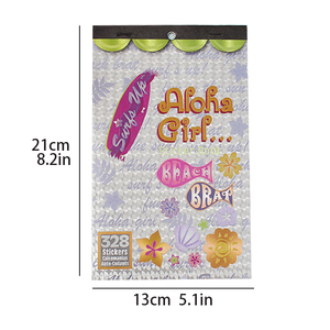328 pegatinas de <span class=keywords><strong>Aloha</strong></span> Girl para manualidades, álbumes de recortes y decoración de verano con temática de playa tropical y <span class=keywords><strong>surf</strong></span>. - Product Image 2