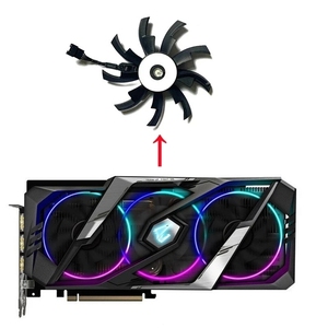 อะไหล่พัดลมระบายความร้อน PLD10015B12H 95มม. ใหม่สำหรับ Gigabyte AORUS <span class=keywords><strong>GeForce</strong></span> <span class=keywords><strong>RTX</strong></span> 2060 <span class=keywords><strong>2070</strong></span> 2080 <span class=keywords><strong>Ti</strong></span> Super 8G ระบายความร้อนด้วยการ์ดกราฟิก - Product Image 3