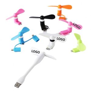 Nuevo Ventilador USB 2 en 1 Portátil para Teléfono, Mini Ventilador USB Ecológico de TPE para iPhone y Android - Product Image 2