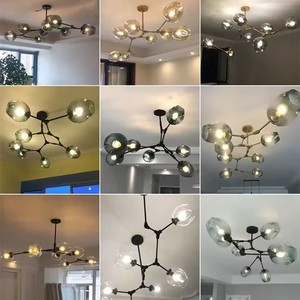 Lustre à bulles de <span class=keywords><strong>verre</strong></span> de conception moderne pour le salon, îlot de salle à manger, <span class=keywords><strong>suspension</strong></span>, luminaires suspendus - Product Image 4