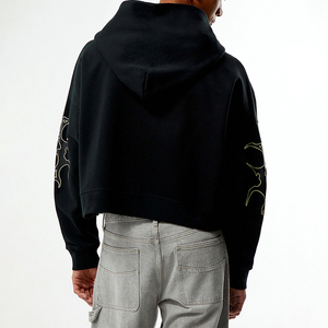 เสื้อฮู้ดซิปทรงบ็อกซี่สำหรับผู้ชาย KingSen OEM รุ่นโอเวอร์ไซส์ สไตล์ Y2K สตรีทแวร์ พิมพ์ลายกราฟิก ผ้าฝ้ายฟลีซหนานุ่ม - Product Image 5