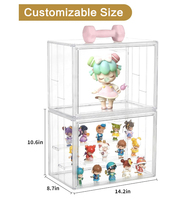 2025 nouveaux produits présentoir personnalisé risersshowcase boîtes en acrylique 3 niveaux présentoir en acrylique transparent pour figurines Pop