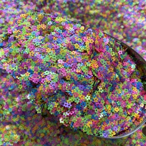 Paillettes personnalisées en gros en vrac en forme <span class=keywords><strong>de</strong></span> fleur <span class=keywords><strong>de</strong></span> marguerite pour ongles artisanat <span class=keywords><strong>de</strong></span> Noël grosses paillettes - Product Image 6