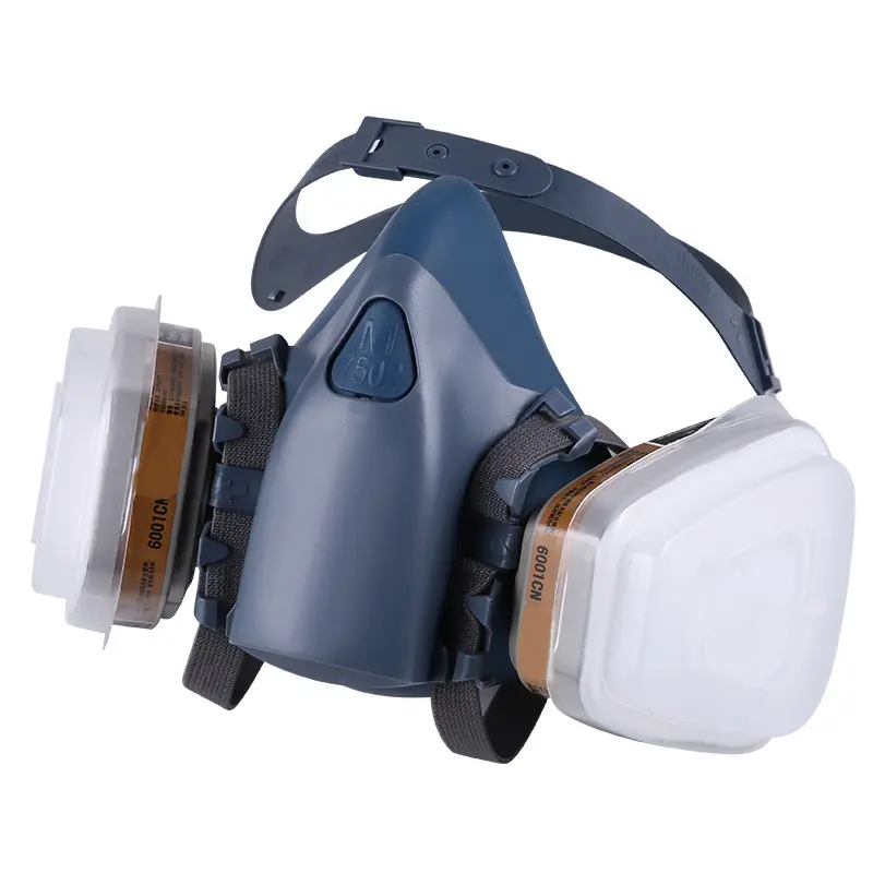 7502 Factory Directly Supply Silicone 7502 Facepiece Half Face Mask Guard With Double Filter Mascara De Gas De Media Cara