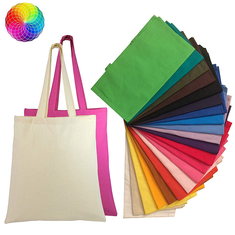 High quality foldable shopping tote canvas bags with custom printed logo