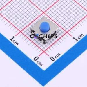 TS-1047-A40B3-D2 Tactile Switch SMD,6.2x6.4mm Switch Single Pole Single Throw Round Button 2.5N Vertical Mount - Product Image 1