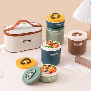 Portable Stainless Steel 304 Kids <b>Lunch</b> <b>Box</b> Set with Bag <b>Stackable</b> Stainless <b>Lunch</b> <b>Box</b> for Kids Soup Cup - Product Image 4