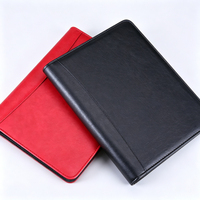 Carnet de notes personnalisé à feuilles mobiles en PU avec fermeture éclair, calculatrice, plusieurs emplacements pour cartes, organiseur multifonctionnel pour affaires, cadeau