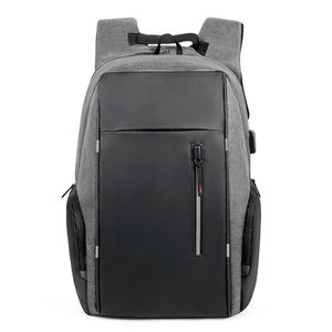 Sac à dos unisexe pour ordinateur portable, idéal pour l'école, le collège, les étudiants (filles, garçons, hommes, femmes), 15,6 pouces, avec port USB, en cuir PU imperméable - Product Image 3