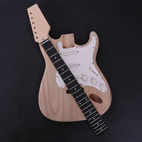 TC DIY Matt Unfinished 39-Inch Basswood Maple 6-String Electric Guitar Kit-Unassembled for Beginners & Students