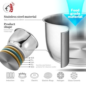 Bán buôn hình nón hình dạng 8 bức ảnh nấu ăn chậu và Chảo thép không gỉ <span class=keywords><strong>Cookware</strong></span> <span class=keywords><strong>Set</strong></span> với hai đổ môi - Product Image 3