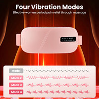 Plaque Chauffante Menstruelle Électrique Sans Fil, Masseur Utérin Chaud pour Femmes, Soulage les Douleurs Abdominales et Lombaires, Compresse Chaude pour l'Abdomen