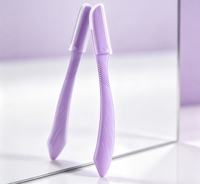 Rasoir à sourcils doux pour la peau Domon Dolly, lot de 3, ultra fin, ergonomique, manche antidérapant, outil de précision pour le modelage des sourcils pour femme