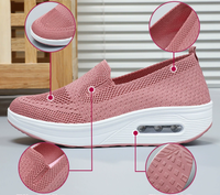 Chaussures de sport respirantes pour femmes à semelle souple et coussin d'air de haute qualité, légères, pour la marche et la course, style chunky