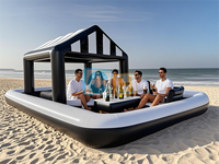 Bar de piscine gonflable cour extérieure Portable arrière-cour événement fête barre de plage gonflable tente barre flottante de mer