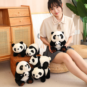 Mũm mĩm thực tế mẹ bé gấu trúc sang trọng mềm Thú nhồi bông đồ chơi 25cm vật liệu mới Polyester PP bông dễ thương vui vẻ trẻ em Quà tặng - Product Image 3