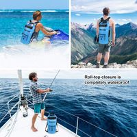 Bolsa Impermeable de TPU y PVC para Exteriores, Mochila de Camping, Bolsa Seca con Logotipo Personalizado, Bolsa Seca Enrollable de 2L para Playa, Camping, Navegación y Flotación
