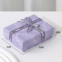 Boîtes cadeaux en carton de haute qualité, couleur lilas clair, pour bijoux, vente en gros, emballages personnalisés avec logo.
