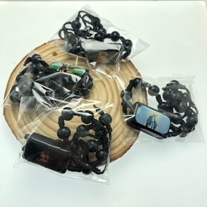 Braccialetti elasticizzati in legno cattolico perline devozionali fatte a mano con santi gesus & maria gioielli di preghiera - Product Image 6