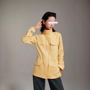 Nuova Giacca Bianca in <span class=keywords><strong>Lino</strong></span> da <span class=keywords><strong>Donna</strong></span> 2025 con 4 Tasche, Traspirante, con Zip, Vestibilità Slim in Vita, Leggera e Oversize - Product Image 4