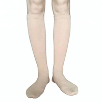 Chaussettes de compression antidérapantes en coton et élasthanne jetables personnalisées pour infirmières, couleur chair, pour fasciite plantaire au printemps