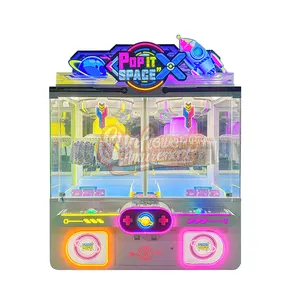 Máquina de juego de premio de entretenimiento de girasol, máquina de juego de regalo de premios de Arcade que funciona con monedas, máquina de juego con Clip, Pop It Space X