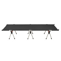 Lit pliant d'extérieur en alliage d'aluminium 7005 élargi de 190 cm, lit de camping portable à double hauteur pour le camping et les pauses