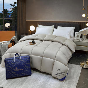 Hotel algodón acolchado verano invierno edredón Hilton algodón edredón relleno personalizado poliéster pluma ganso edredón con bolsa - Product Image 3