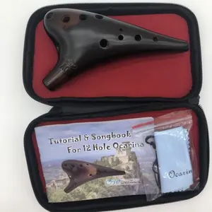 Di alta qualità 12 fori Ocarina classica paglia fuoco capolavoro da collezione, contralto C ceramica Ocarina strumento musicale Idea regalo flauto