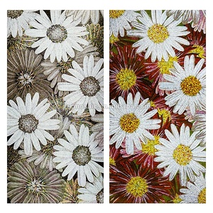 Pur blanc marguerite grappe mer de fleurs variété personnalisé mur fond verre mosaïque Puzzle Art trèfle à quatre feuilles décor <span class=keywords><strong>Mural</strong></span> carrelage - Product Image 5