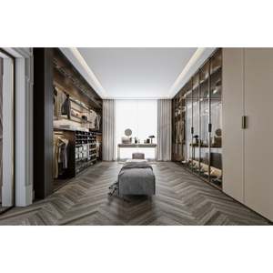 Armoires de rangement modernes et luxueuses sur mesure, meubles de chambre à coucher en mélamine, armoire en bois, dressing - Product Image 5