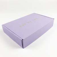 Boîtes d'expédition à Logo personnalisé, grand courrier imprimé, emballage ondulé de luxe, boîte d'expédition violette robuste pour vêtements