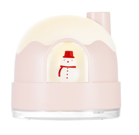 Humidificateur d'eau fraîche USB Snow Man Design Lovely Snow House Mini Mist Humidifier