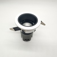 Spot LED circulaire anti-éblouissement 90 mm, CRI 90 élevé, cadre étroit, design moderne en aluminium, indice de protection IP65, trois couleurs, pour la maison et le bureau
