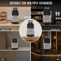 Machine à café professionnelle avec double chaudière en acier inoxydable, pression de 15 bars, avec conduites d'eau chaude et de vapeur