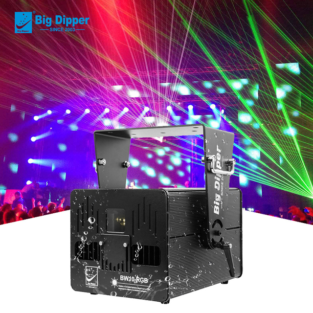 Big Dipper BW10RGB ILDA IP65 Waterproof Full Color 10W Lazer Light Animation Outdoor Laser Light Show System for Large Venues