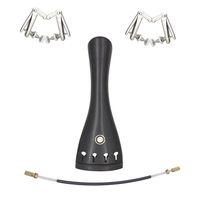 1 Set Violin Tailpiece 3 in 1 Ebony Tailpiece with Rope Fine Tuners Kits for 4/3 4/4 Violin High Quality and Brand New