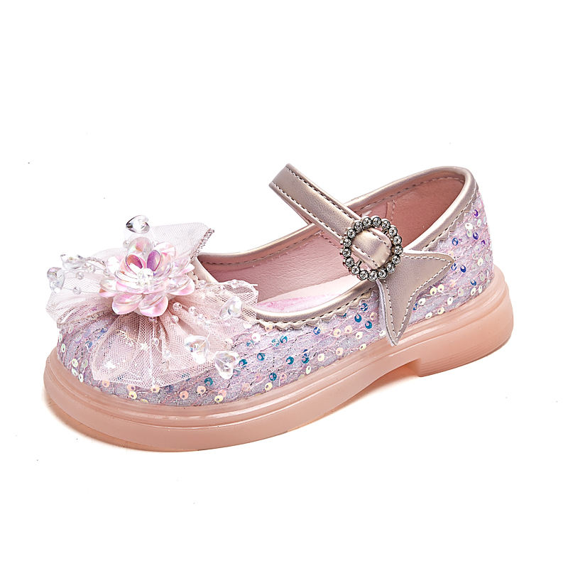 Wholesale New Arrival High Quality Girls Dress Heel Sandals pink