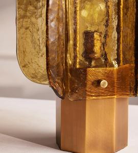 Trung Quốc cổ phong cách thủy tinh cảm giác nghệ thuật đèn bàn phòng ngủ đầu giường phòng khách nghiên cứu màu hổ phách Đèn bàn sáng tạo - Product Image 5