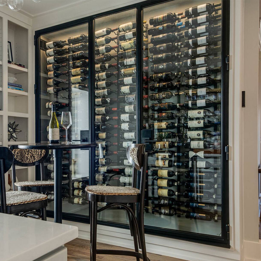 Cello Wine Rack Modern Wooden 8-Bottle Holder