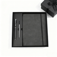Ensemble de journal et de planificateur professionnel A5 personnalisé 2026 avec couverture en cuir à motif litchi, logo imprimable, design de haute valeur pour le bureau