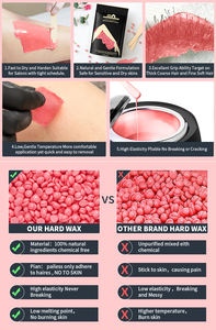 Vente directe du fabricant Perles de <span class=keywords><strong>cire</strong></span> dure <span class=keywords><strong>pour</strong></span> le <span class=keywords><strong>visage</strong></span> Sans colophane Perles dépilatoires <span class=keywords><strong>pour</strong></span> femmes Tailles 1 kg 500 g 100 g - Product Image 3