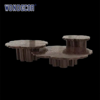 Ensemble de 3 tables basses en acier inoxydable doré gravé, sculpture en forme de souche d'arbre, table centrale pour salon de luxe, décoration d'hôtel