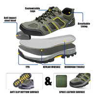 Chaussures de sécurité industrielles de marque, à embout en acier pour hommes, anti-écrasement, anti-perforation, bottes de travail