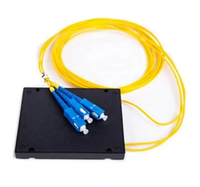 Harga Pabrik 1x8 PLC Splitter Konektor SC/UPC ABS Fiber Optik Pigtail FTTH Kompatibel POE Panjang Gelombang 1260-1650nm 1M Custom