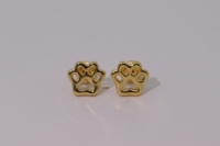 Boucles d'oreilles clous classiques vintage mignonnes pour femmes Tianyu Gems, en laiton plaqué or, avec un design de patte de chat ajouré