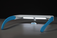 Gafas de Terapia de Luz LED, Luz Azul, Sin Rayos UV, Portátiles, 10000 Lux, Aumentan la Energía, Alivian el Sueño, el Jet Lag, para el Hogar y la Oficina, con Batería