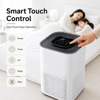 Oferta Especial: Filtro HEPA H11 de Grado 13, Purificador de Aire Doméstico con Iones Negativos, Mini Portátil Inteligente con Control por Aplicación y Pantalla Táctil