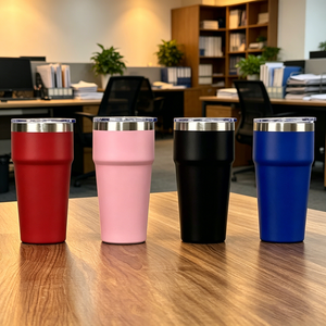 Vaso Térmico de Acero Inoxidable Buck de 16 oz, Taza de Vino con Aislamiento al Vacío de Doble Pared, Tapa Deslizante Transparente, Botella de Agua Personalizable - Product Image 6